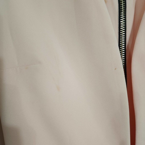 House of CB Womens Dress Dominique Baby Pink Full Zip Deep V Neck Bodycon Sz XS - Picture 6 of 12